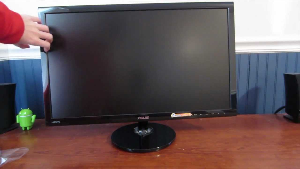 Asus VS248H-P 24-Inch Full-HD LCD Monitor Unboxing - YouTube