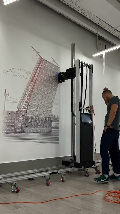 The Wall Printing Robot Machine #wallprinter #art #automobile #wallpaperprinting #wallprints #robot