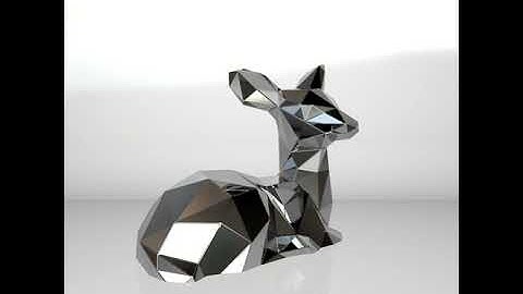 Template for DIY metal sculpture, Pattern of Deer low poly model in DXF and PDF Format Blueprints
