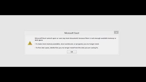 Fixed for MS Excel Cannot open or Save any more Doc.because there is not enough memory or disk space