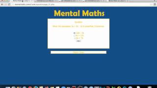 ITGS Project- Screen Cast for Mental Maths