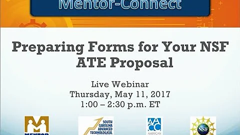 Webinar: Preparing Forms for Your NSF ATE Proposal