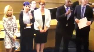 florida commissioner calls out cop at awards ceremony