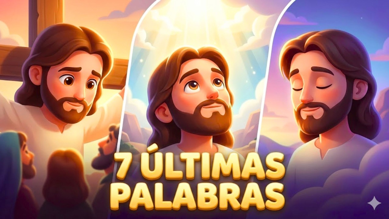 Las 7 PALABRAS de JESÚS EN LA CRUZ ✝️ (ANIMADO PARA NIÑOS) | PequeFe