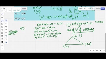 57.JEE MAIN PYQ STRAIGHT LINES Let k be an integer such that the triangle with vertices (k, -3k), (5