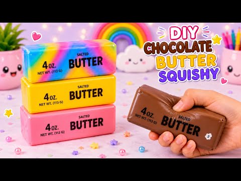How to Make Viral Chocolate Butter Squishy / Paper craft / Easy craft ideas / art and craft