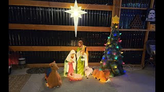 2024 Home Depot Nativity Blow mold light upgrade