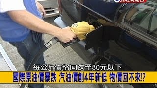2014.10.29【挑戰新聞】國際原油價暴跌 汽油價創4年新低 物價回不來!?