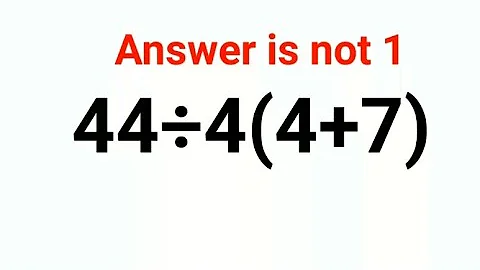 44÷4(4+7) The answer is not 1. Many got it wrong!  Ukraine Math Test #math #percentages #ukraine
