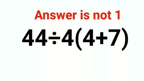 44÷4(4+7) The answer is not 1. Many got it wrong!  Ukraine Math Test #math #percentages #ukraine
