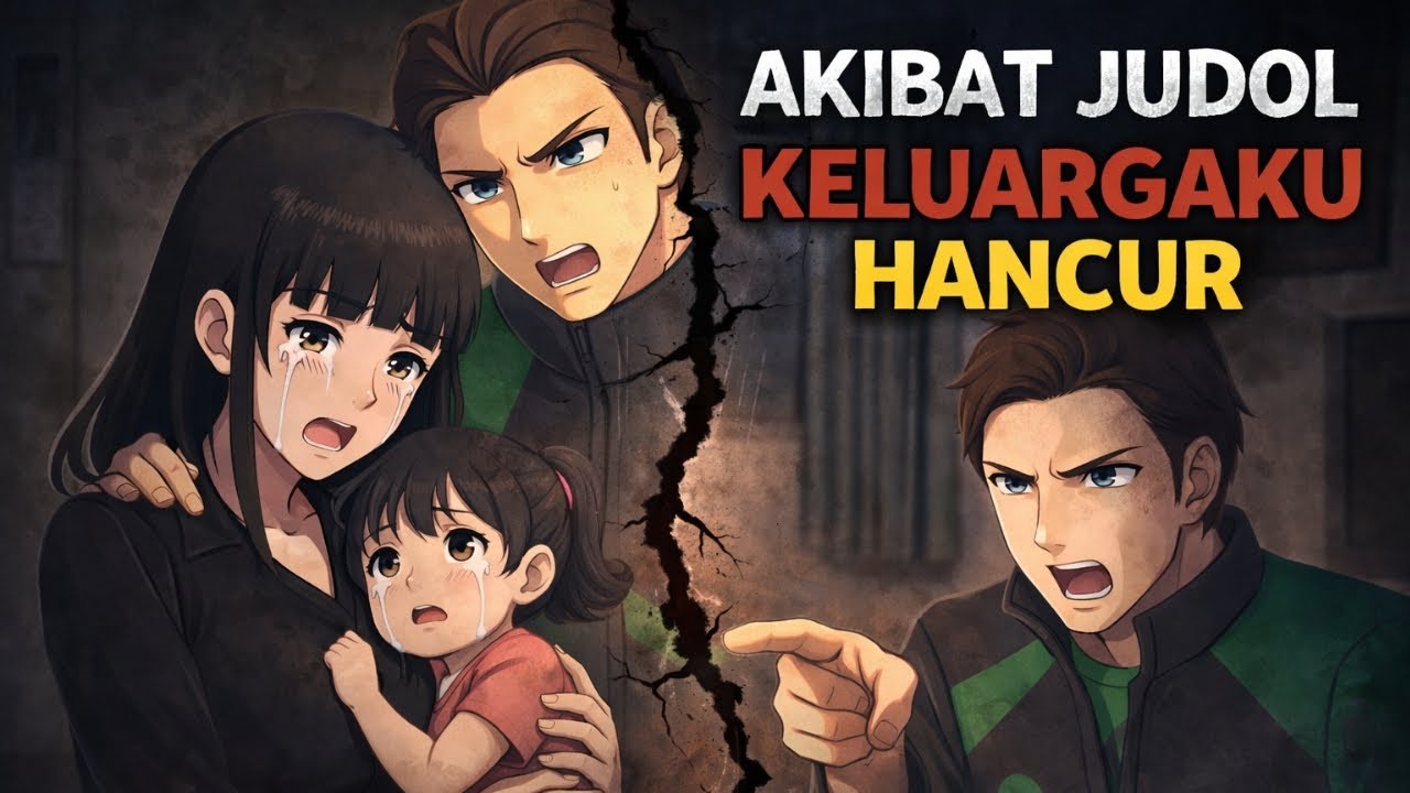 AKIBAT JUDOL KELUARGAKU HANCUR - KARTUN ANIMASI DRAMA - ANIMASI AZAB