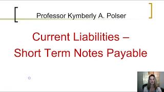 Short Term Notes Payable ch11