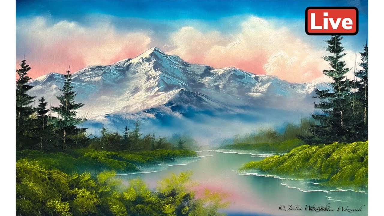 Painting Using Acrylics Live !! Paintings By Justin YouTube