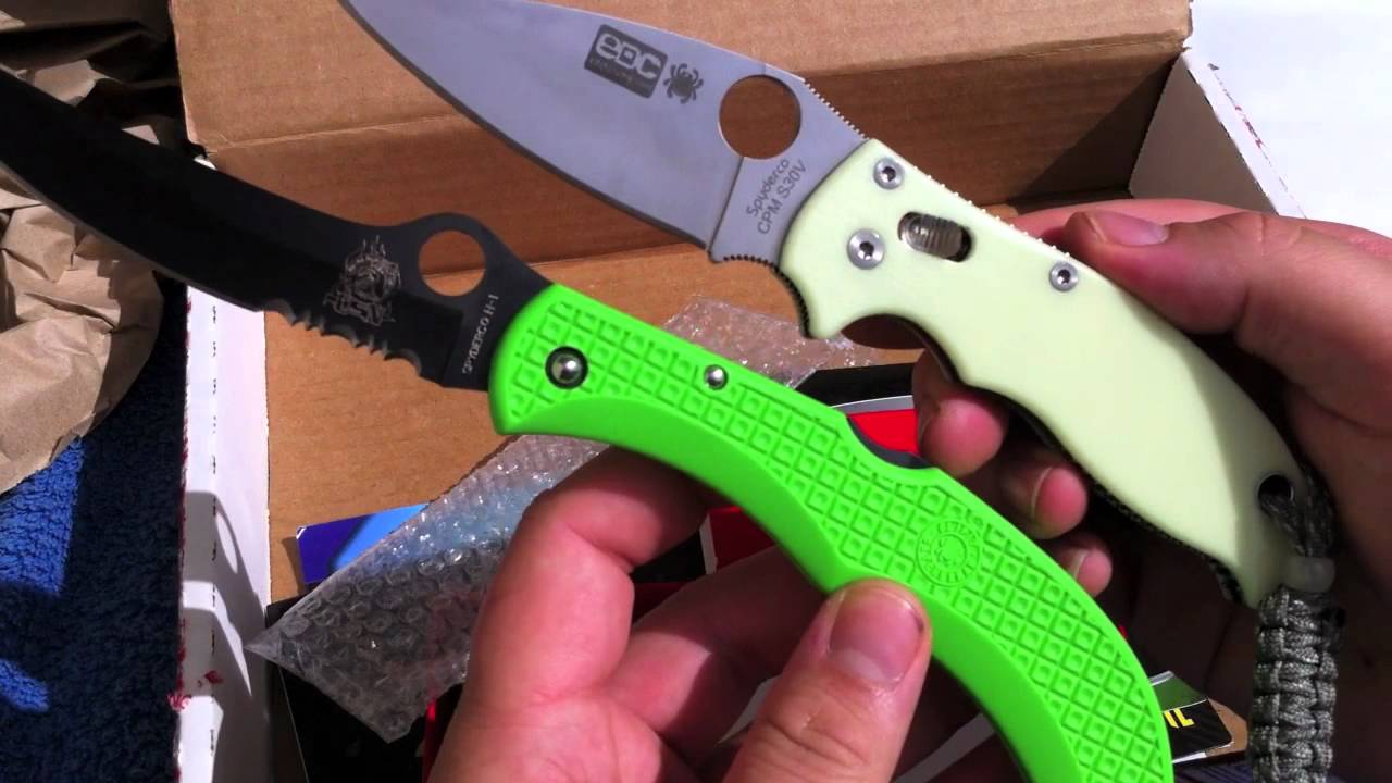 kaniele312, spyderco, USN, Catcherman, Unboxing, knife, usb.