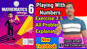 6th Class Maths New Syllabus||Chapter-3|| Playing with Numbers||Exercise 3.5||Must Watch Video #vira