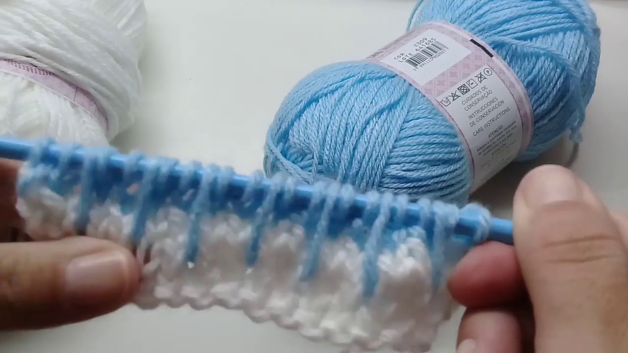 Tricô em duas cores