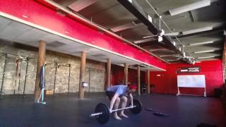20150319 - 3 snatch pulls + 1 power snatch @ 85#