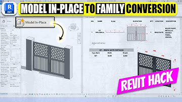 How to Convert Model In-Place Component to a Family | Revit Hacks
