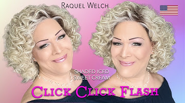 Raquel Welch Click Click Flash in Shaded Iced Sweet Cream (wig review and styling)