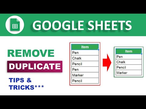 Remove Duplicates in Google sheets 🔥🔥🔥🔥🔥 