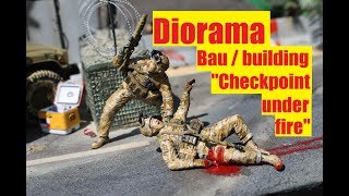 (Reupload) Diorama Bau / building 'Checkpoint under fire' ACADEMY M1151 1/35