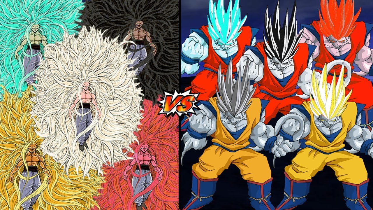 The Lengend Goku Super Saiyan Infinity All Forms VS Goku SSJ10 Poder