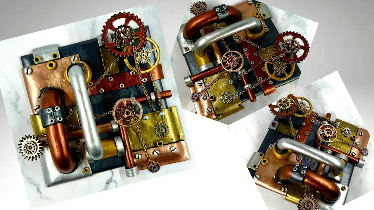 POLYMER CLAY TUTORIAL: STEAMPUNK ELEMENTS: PIPES & PLATES