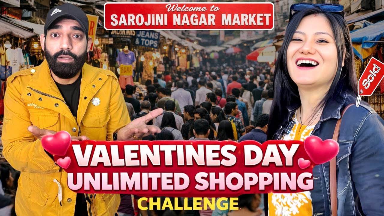 Valentine’s Day pe Wife ko Di Unlimited Shopping 😭❤️ #ValentinesDay #couplevolgs 