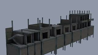 Modular Under-Construction Building – Environment Asset Breakdown | After Heaven