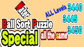 Ball Sort Puzzle Special Level after Level 3440 3445 3450 / Lock Ball and Key Ball