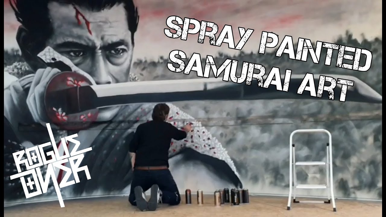 I spraypainted a samurai warrior!(timelapse)