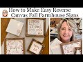Easy Reverse Canvas Fall Farmhouse Signs | Magnolia Design Co