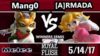 Royal Flush SSBM - [A] Armada (Peach) Vs. C9 Mango (Falco) Smash Melee Winners Semis