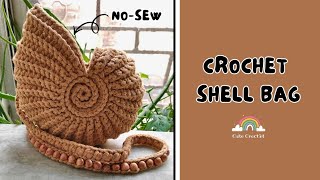 Crochet Seashell Bag  || Easy Step-by-Step No-sew Tutorial for Beginners 