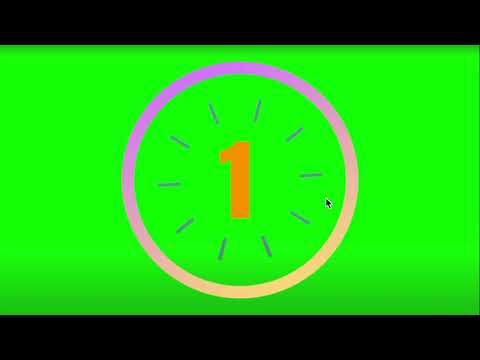 7 seconds countdown timer with number display & with Alarm 🔔 | Greenscreen | copyright free