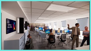 [Enscape] NYC Office Renovation - Progress Preview [Virtual Walkthrough] [Rendering] [Revit]