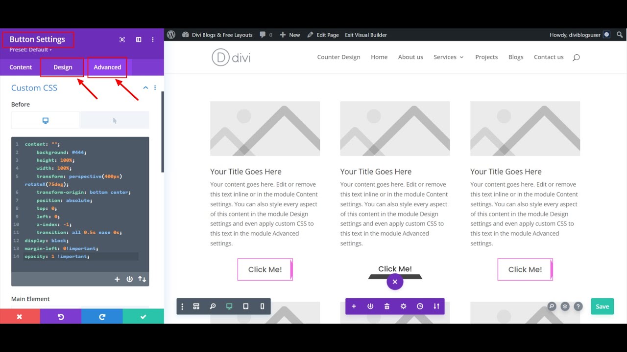 How To Change Color & customize the Divi button module - YouTube