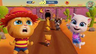 Talking Tom Gold Run Wild West Event 🏜️ ┃ Ginger & Angela vs Boss Raccoon screenshot 4