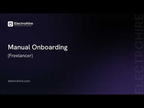 ElectroHire | Freelancer Onboarding – Manual Onboarding