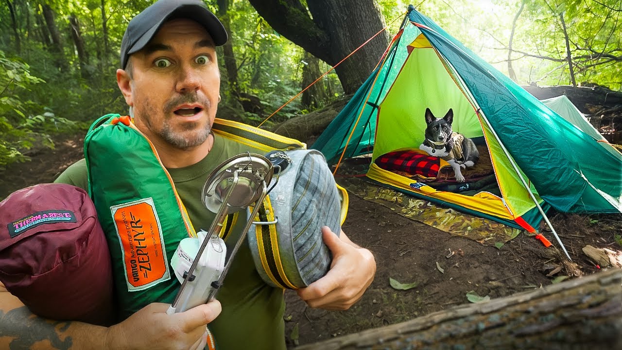 using nothing but VINTAGE / RETRO camping gear