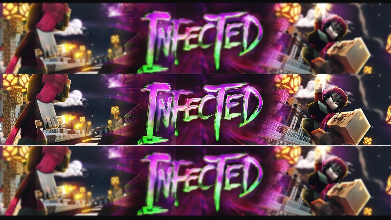 Minecraft Speedart - Infected - By Aether - GIF BANNER - PSD AVAILABLE - .
