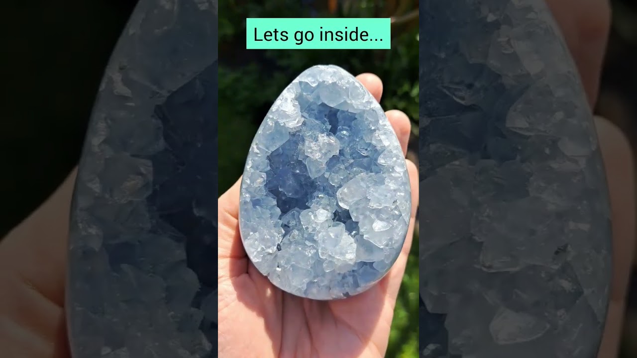 CELESTITE Crystal Geode Egg 