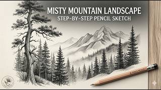 Sketching a Serene Mountain Forest | Graphite Pencil Landscape Tutorial