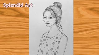 Beautiful girl face drawing | New drawing 2022 | Pencil drawing | @SPLENDIDART
