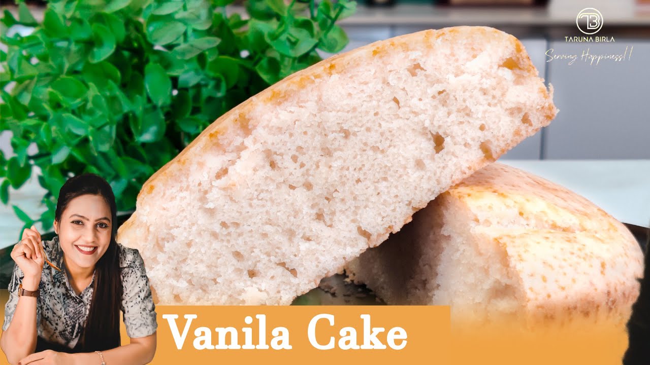 Fluffy eggless vanila sponge cake I Chef taruna birla