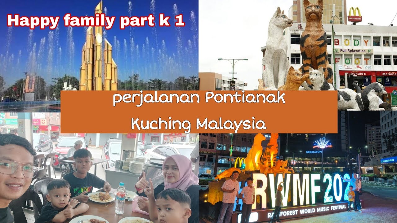 Happy family part k 1 | perjalanan Pontianak Kuching| pemandangan yang indah banget..