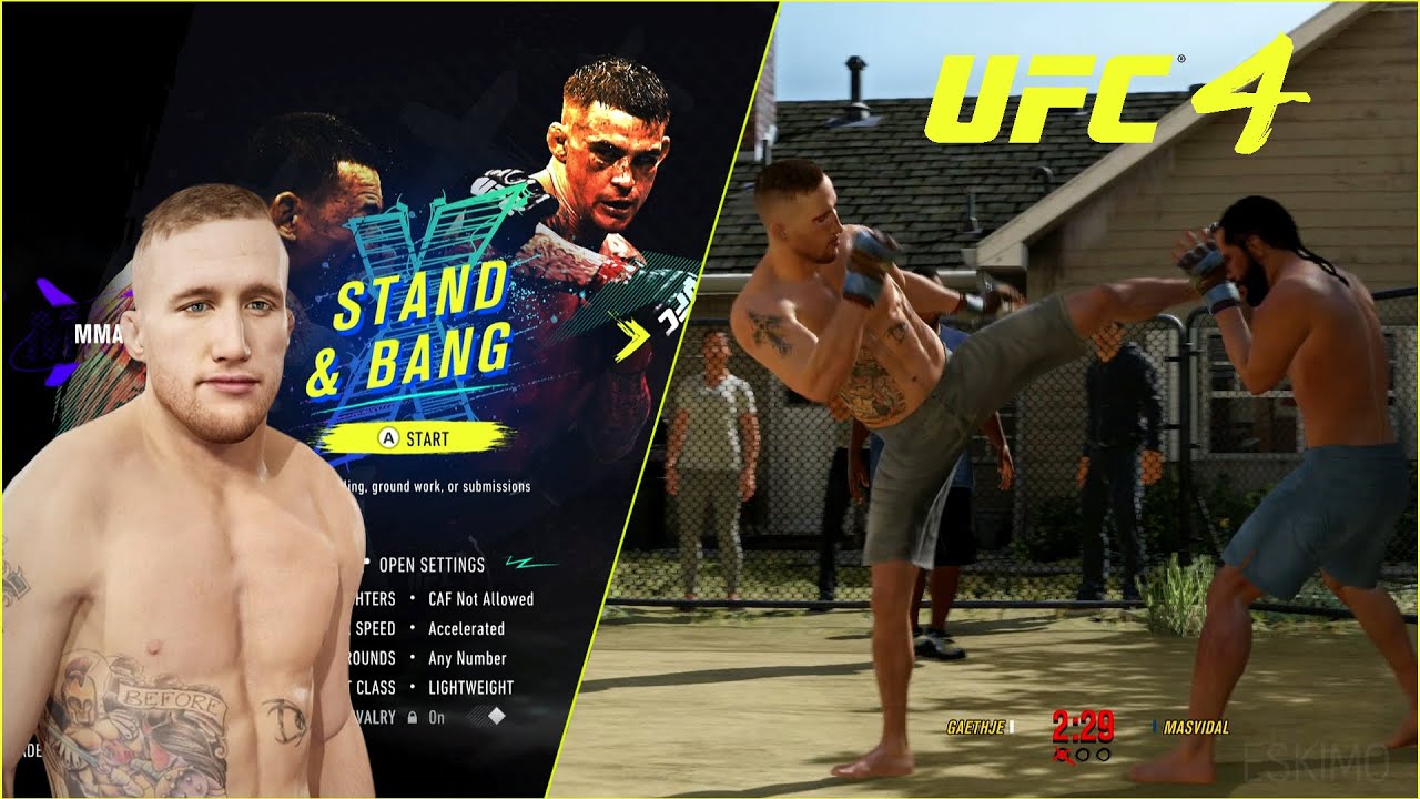 EA Sports UFC 4 - Justin Gaethje vs Jorge Masvidal Backyard Fight