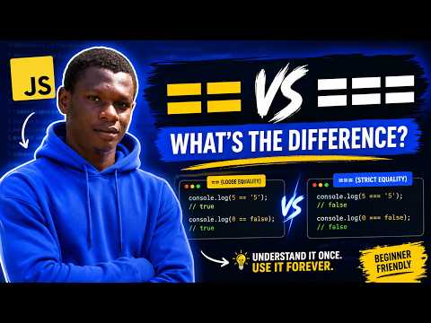 == vs === in JavaScript | What's the Difference? (Beginner Friendly)