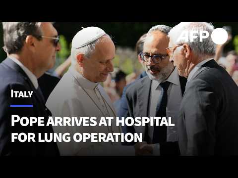 Pope Leo XIV arrives at Rome's Gemelli hospital for lung operation | AFP