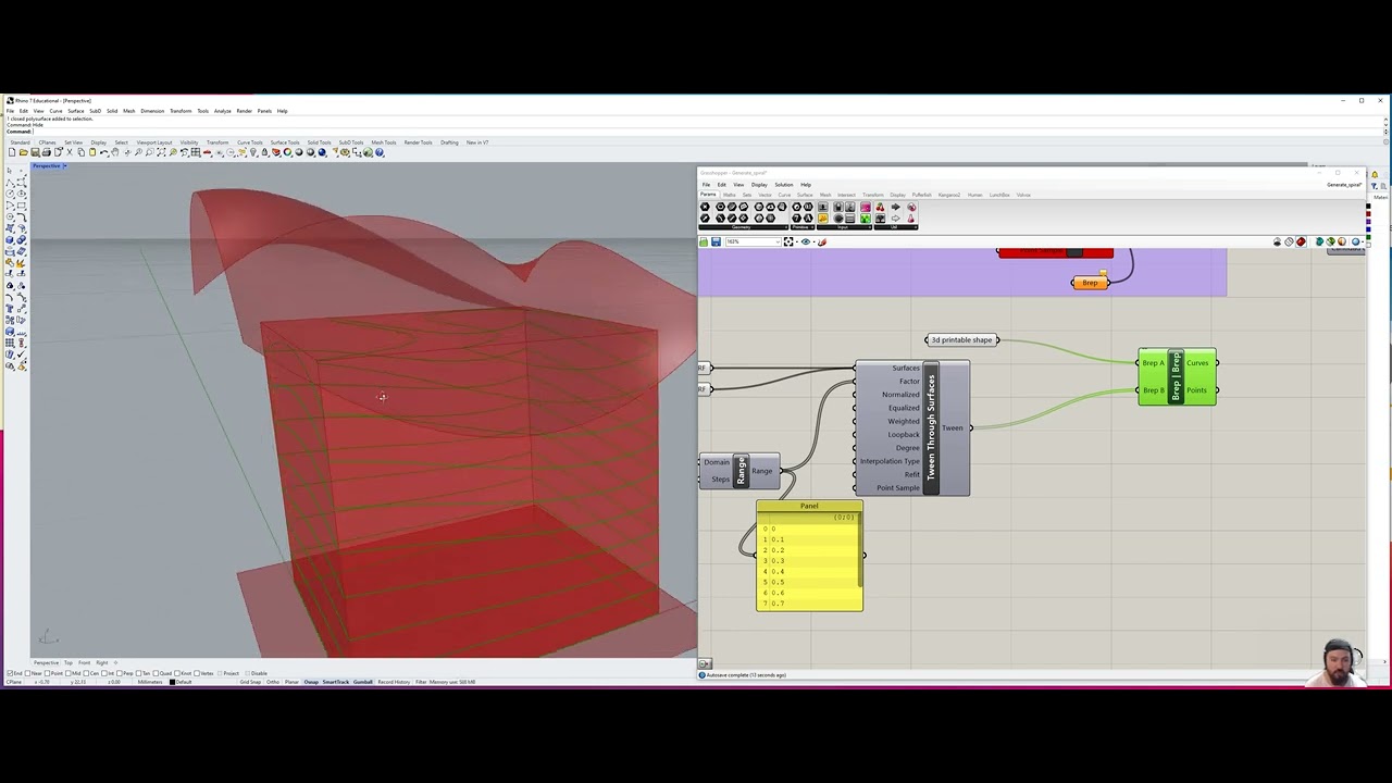 Non planar 3D print path generation in grasshopper - YouTube